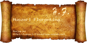 Huszerl Florentina névjegykártya